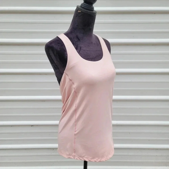 Icyzone Womens Athletic Tank Top Black Blush Pink Racerback Build Bra Insert S - Picture 7 of 11